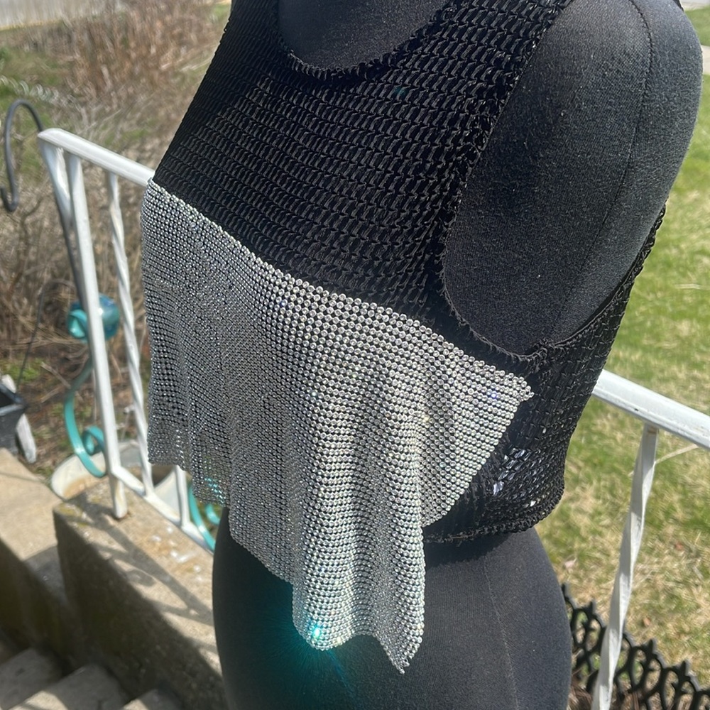 #Netted Rhinestone Top - image 1